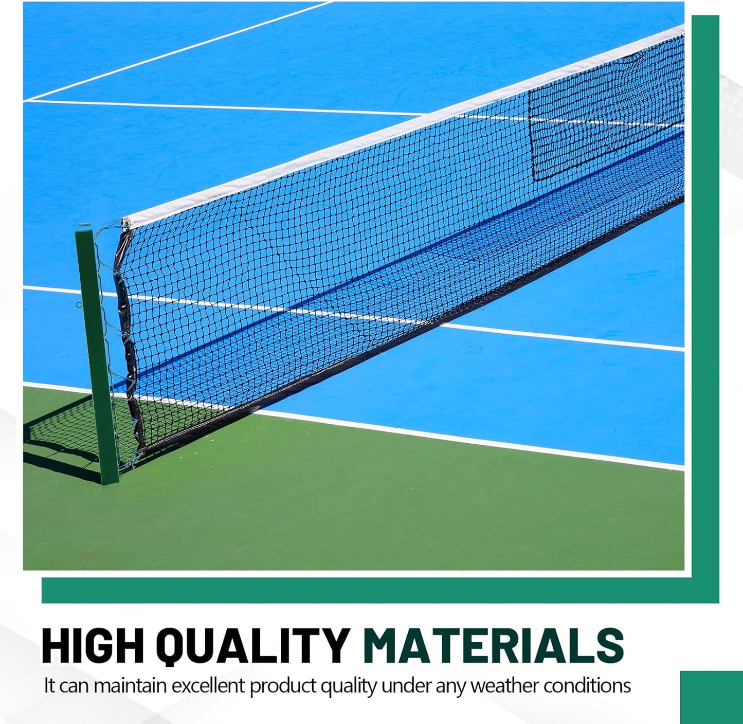 Square Tennis Posts with Ground Sleeves Outdoor Heavy Duty Court Permanent Playground Kit
