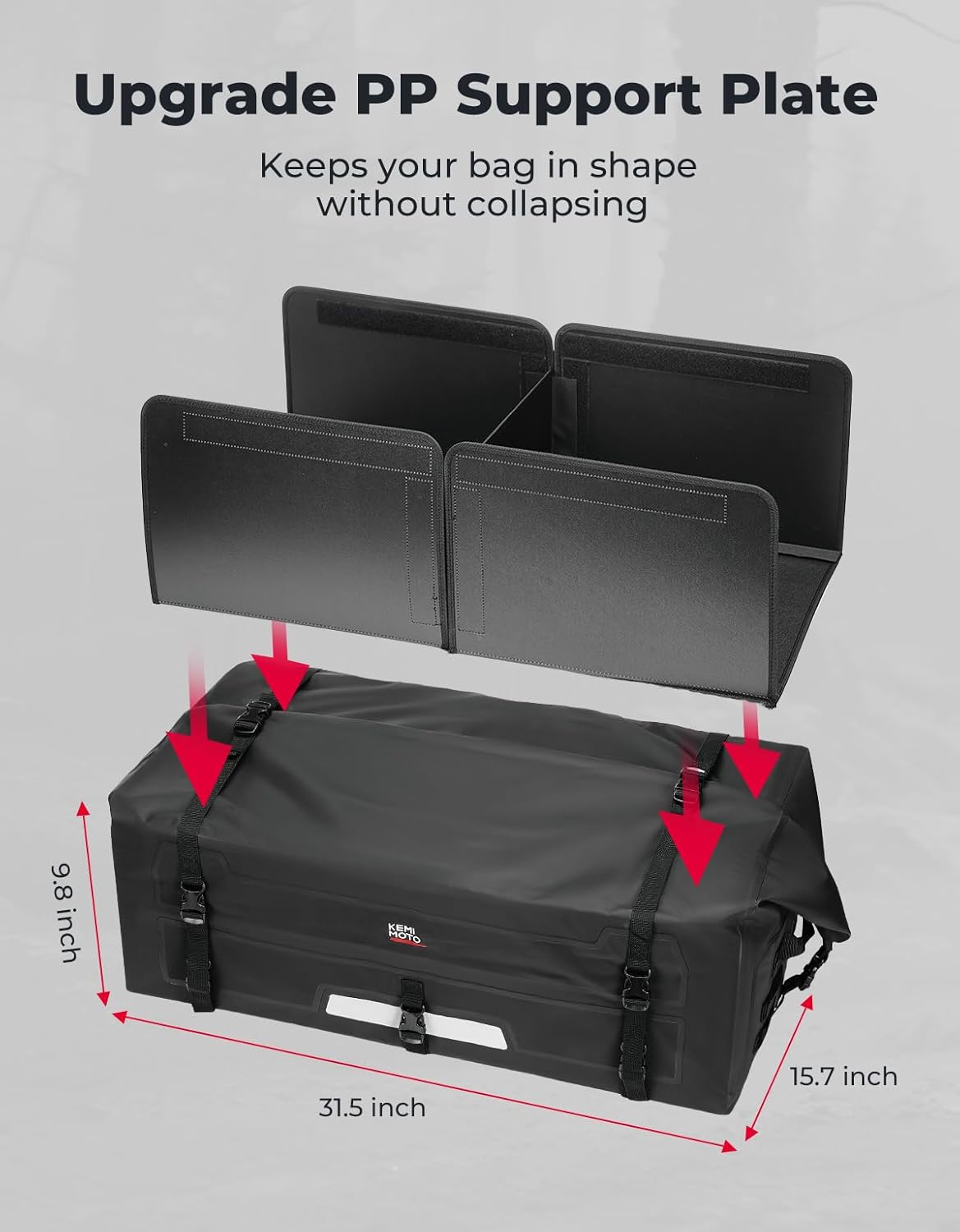 Waterproof ATV Dry Bag, 70L PVC ATV Storage Bag, 4 Wheeler Duffel Bag with Roll Top Closure