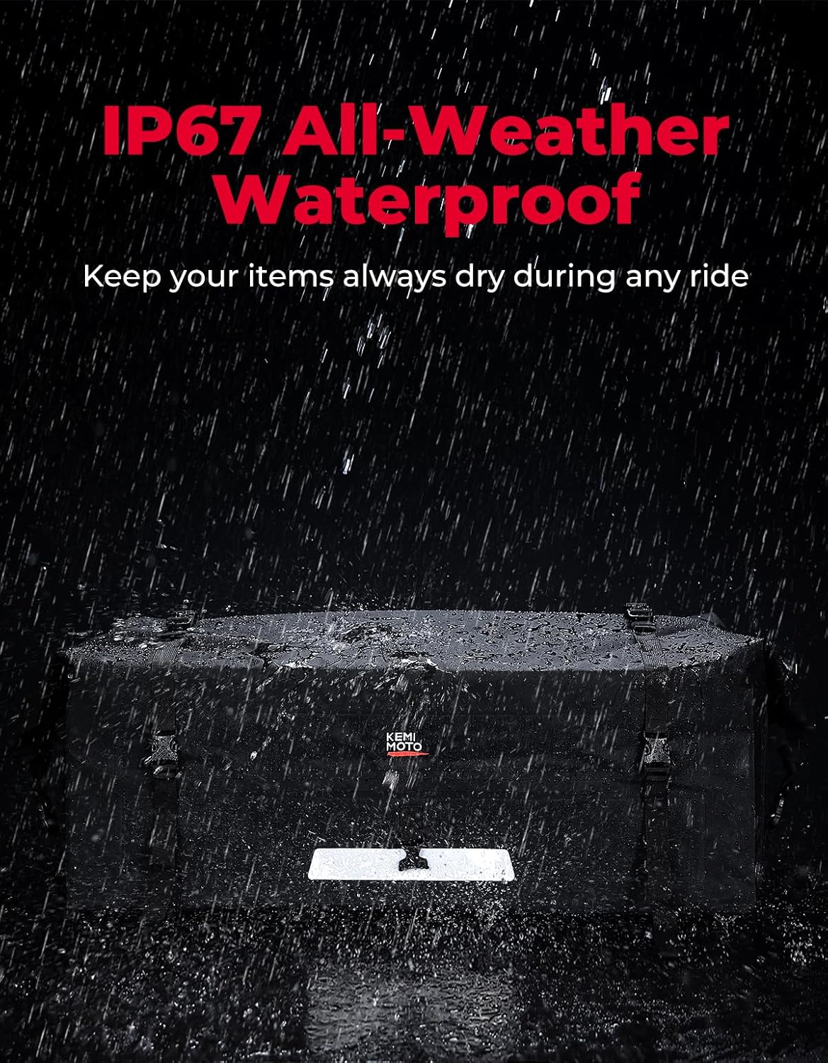 Waterproof ATV Dry Bag, 70L PVC ATV Storage Bag, 4 Wheeler Duffel Bag with Roll Top Closure