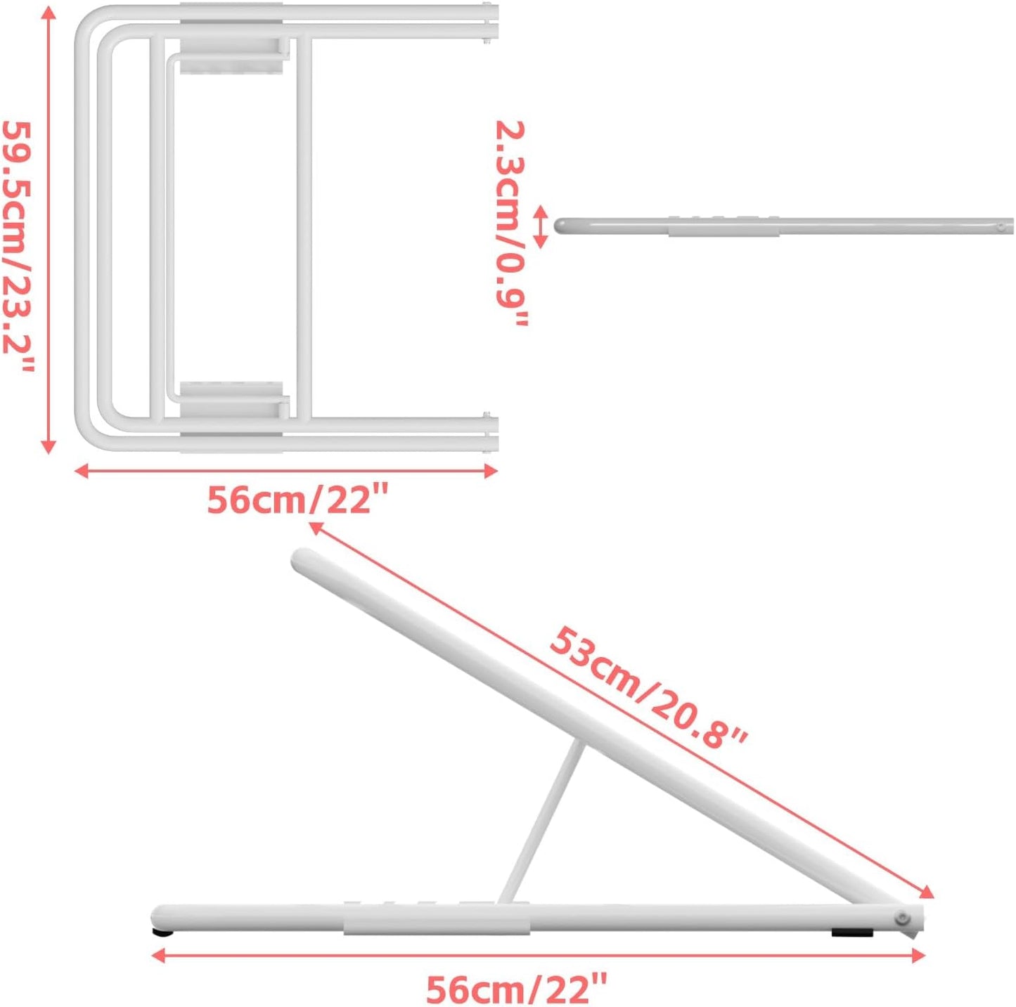 2-Pack Under Mattress Wedge Holds 200 Lbs, 4-Level Adjustable Bed Risers, Heavy-Duty Metal Frame Lifter
