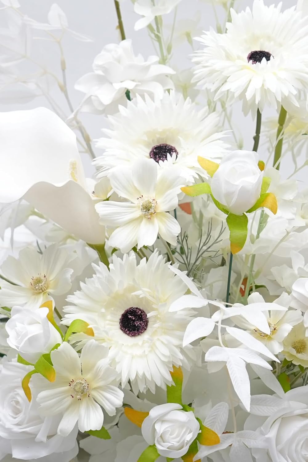 2pcs 19inch White Free Standing Flowers Ball Bouquet Artificial (2pcs 19inch White)