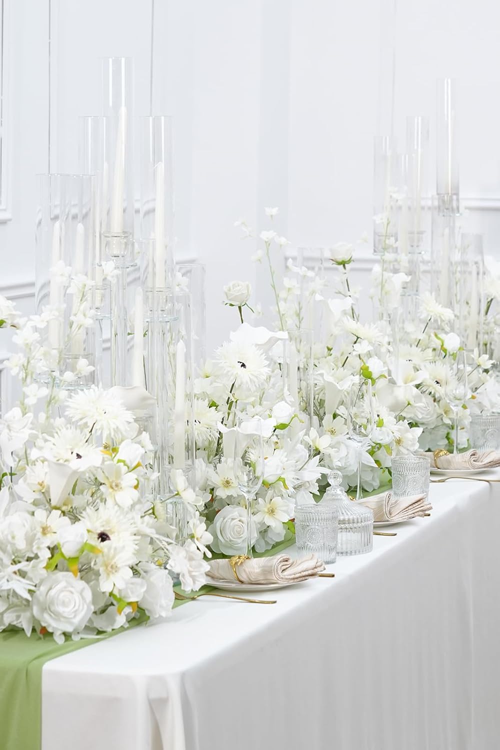 2pcs 19inch White Free Standing Flowers Ball Bouquet Artificial (2pcs 19inch White)