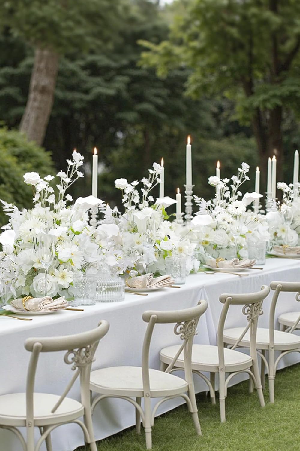 2pcs 19inch White Free Standing Flowers Ball Bouquet Artificial (2pcs 19inch White)