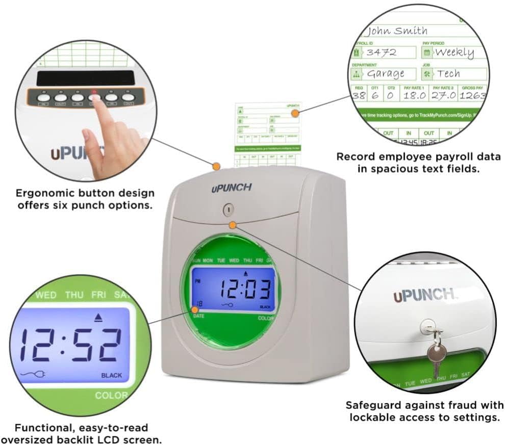 Small Business Start-Up Kit: AutoAlign Time Clock System with 400 T Carimeds, 4 Ribbons, and 2 Racks