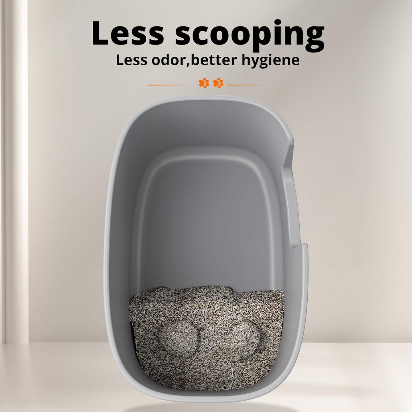 Extra Large Cat Litter Box, 27.5, Standard Litter Box with Scoop, Nonstick Litter Pan Durable, Easy to Clean