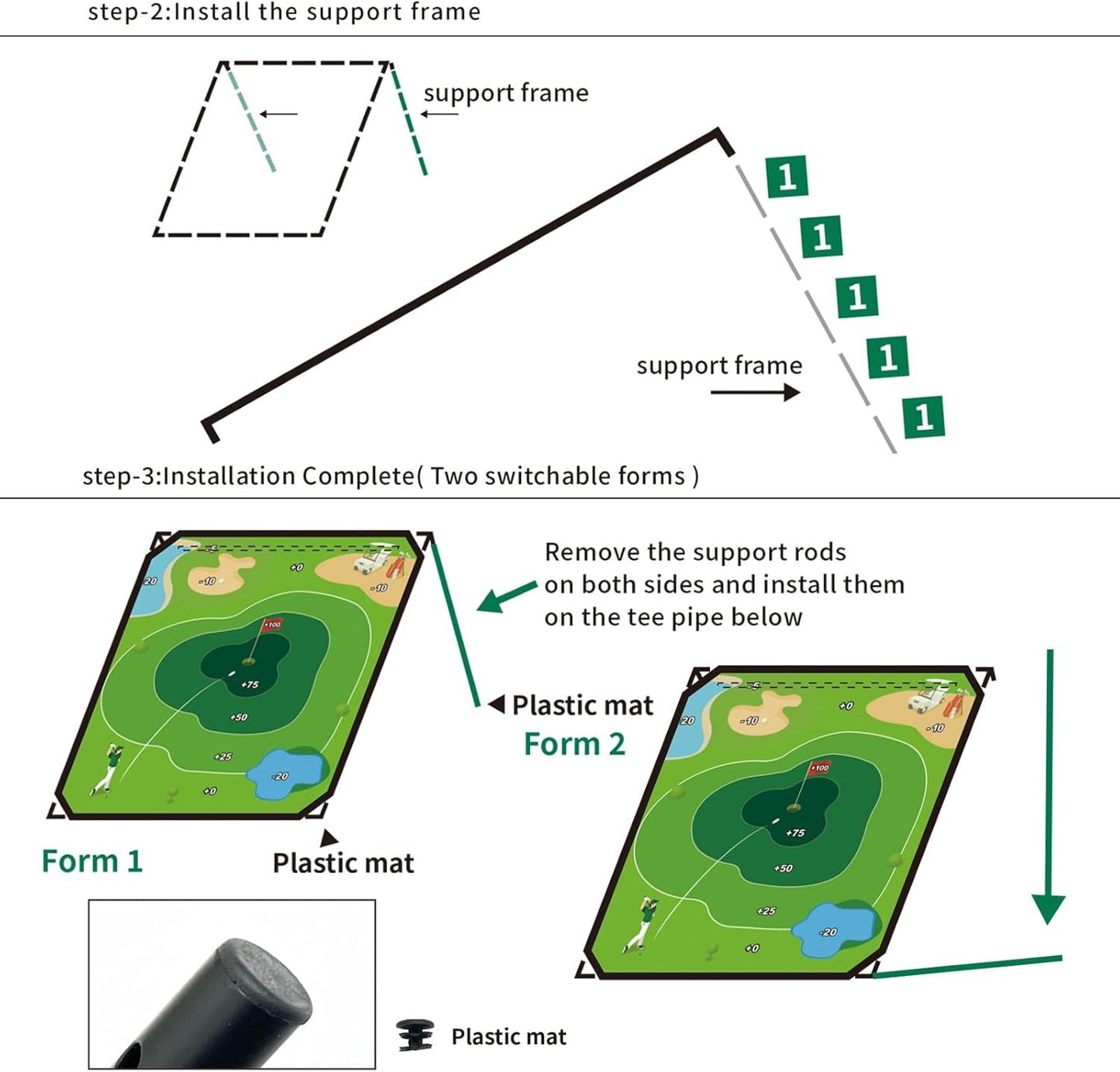 Golf Chipping Game Set, Portable Golf Practice Mat with 28 Balls, 2 Putters, Putting Mat and Carry Bag In/Outdoor