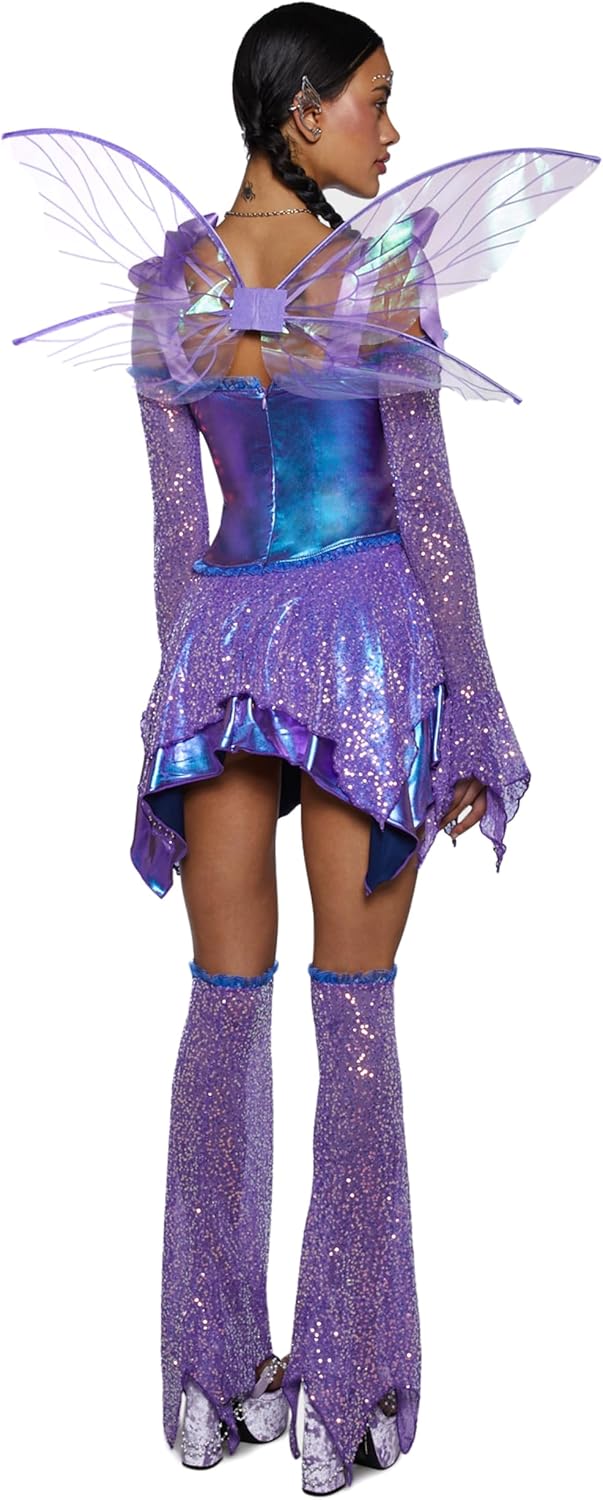 Cyber Fairy Costume, Sequin Fairycore Outfit, X-Small