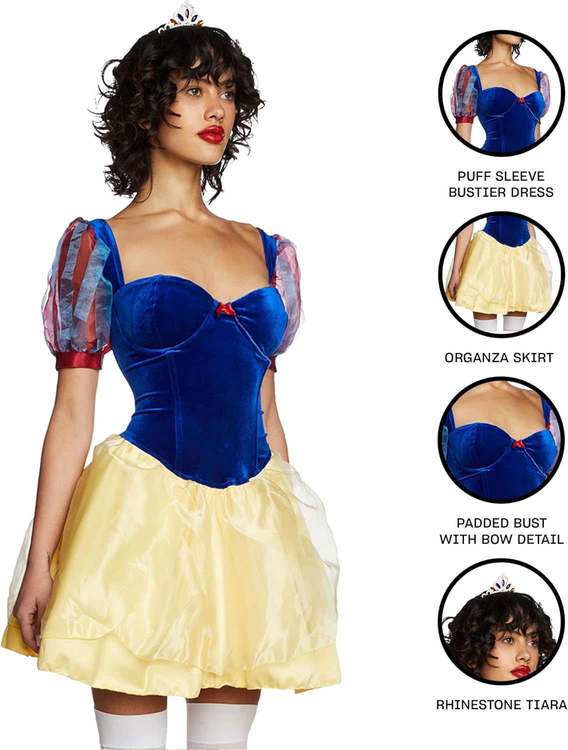 Fairest Princess Costume - Snow White Princess (Small) for Costume Party, Cosplay, or Convention, Halloween