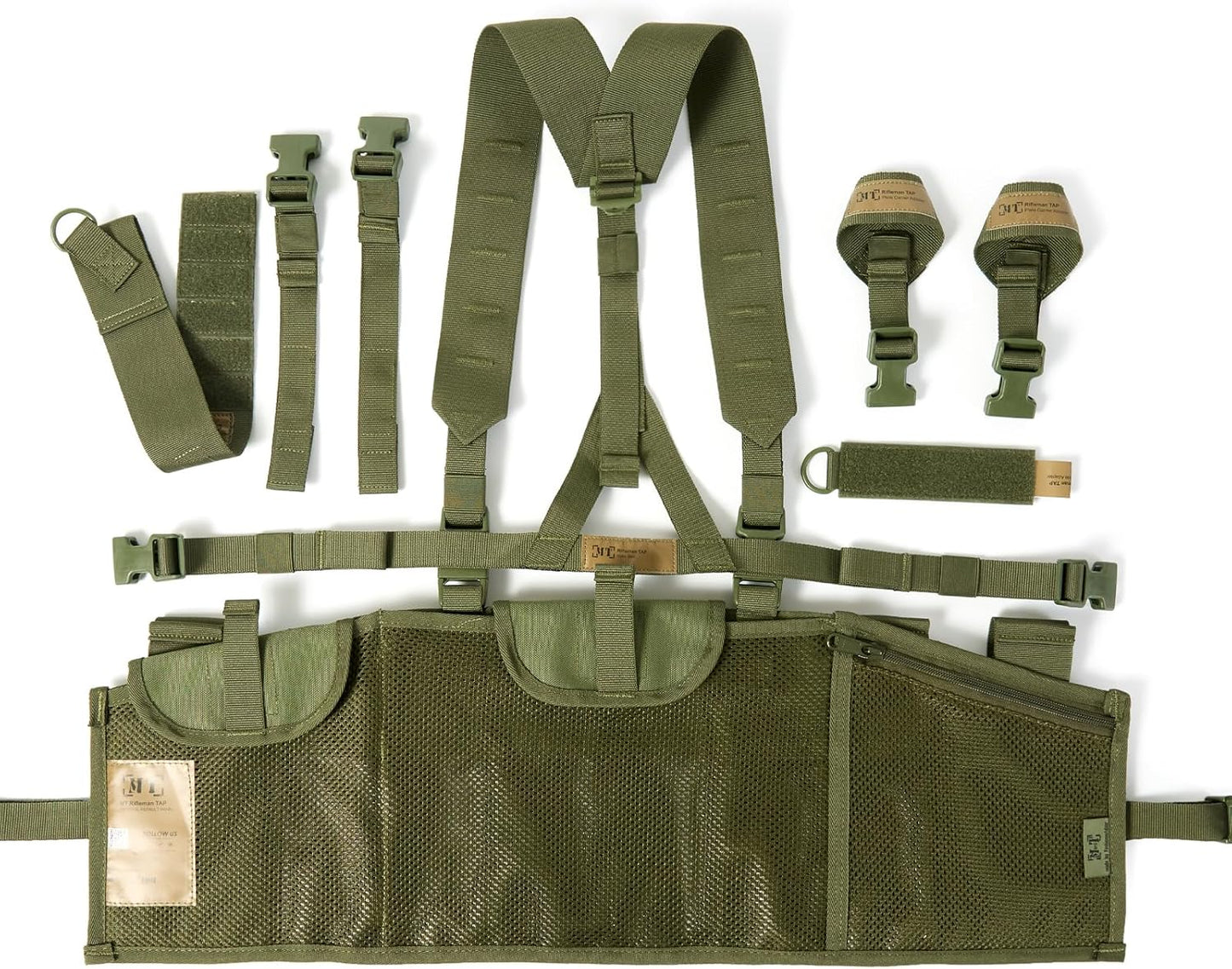 Military Chest Rig MOLLE II Tactical Assault Panel (TAP) Vest, Army Vest with Straps OD