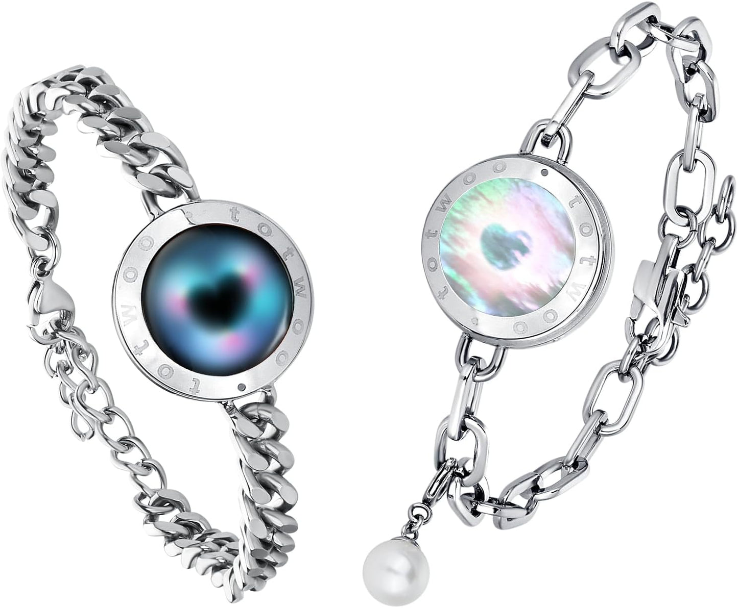 Soulmate Long Distance Touch Bracelet for Couples, Vibration & Light up for Love Couples Bracelets, BT