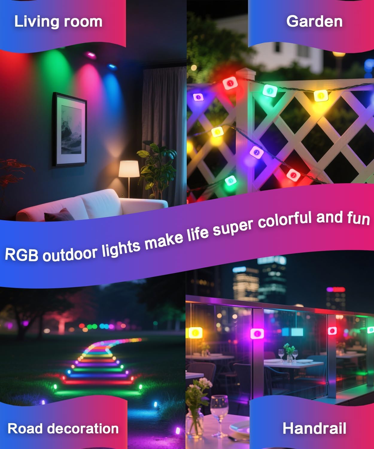 Permanent Outdoor Lights for House, 50ft 24 RGB+IC Smart Outdoor Decor, 50 Scenes, App/Remote Waterproof