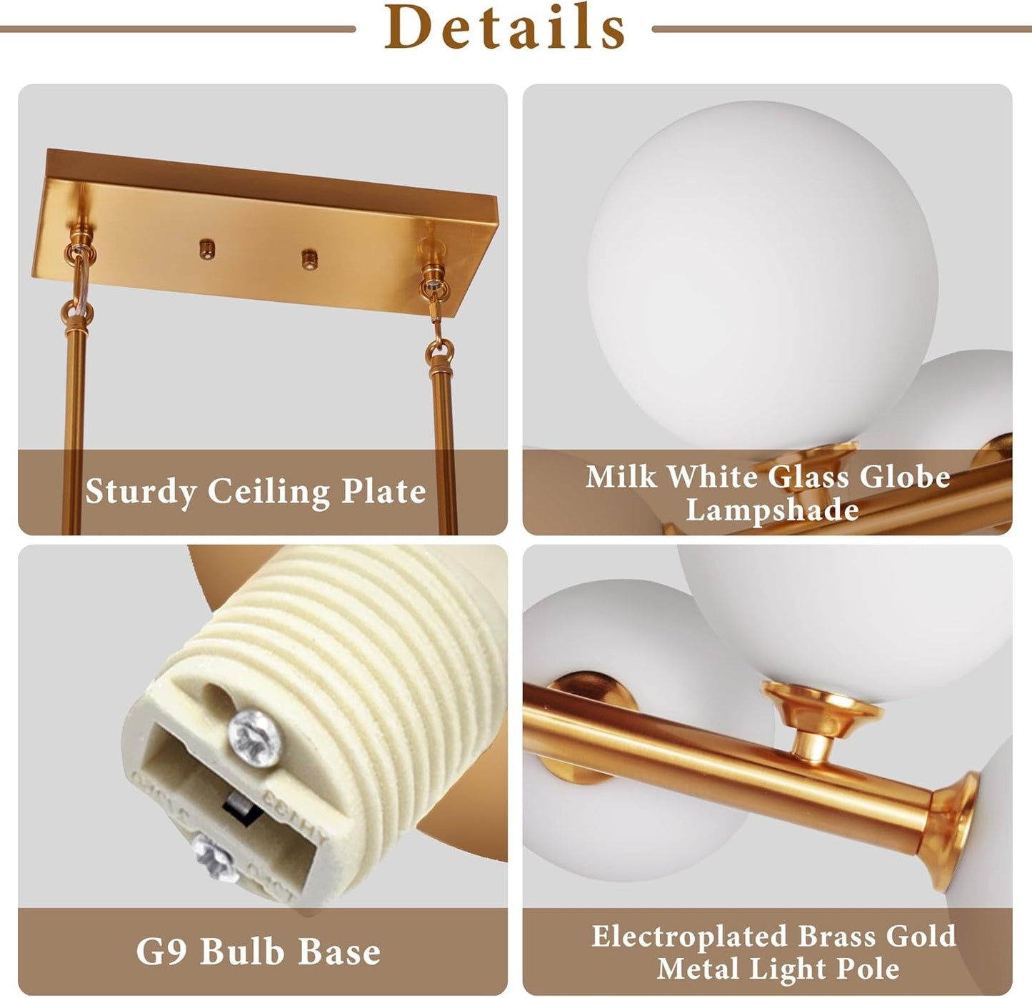 Linear Chandelier, Gold Mid Century Modern Globe, Linear with White Glass Lampshade, 70' Diamter, 22 Lights
