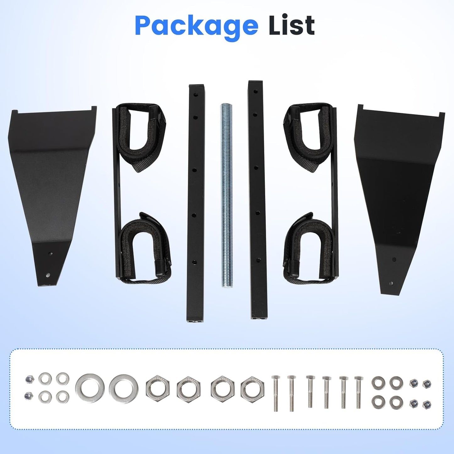 Gun Rack for Truck, 48'-54' Overhead Rack (Center-Lok), No Drilling, Double, Sturdy Truck Gun Holder for 4 Door
