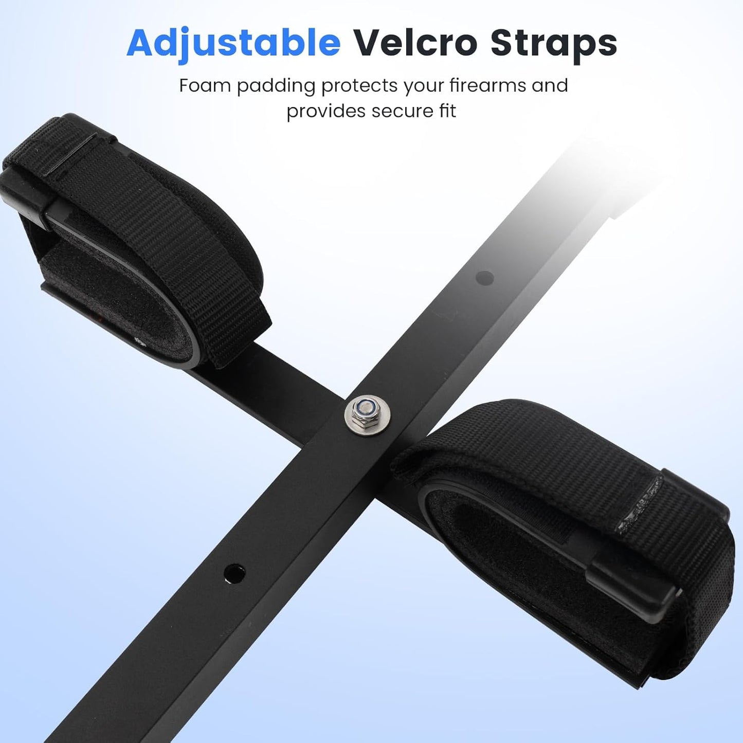 Gun Rack for Truck, 48'-54' Overhead Rack (Center-Lok), No Drilling, Double, Sturdy Truck Gun Holder for 4 Door
