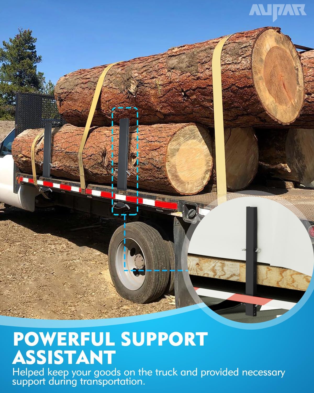 Heavy-Duty C Channel Pipe Stake with Anti-Loss Cord, Adjustable 30' Trailer Stake for Trailer Hauler, 4 Pack