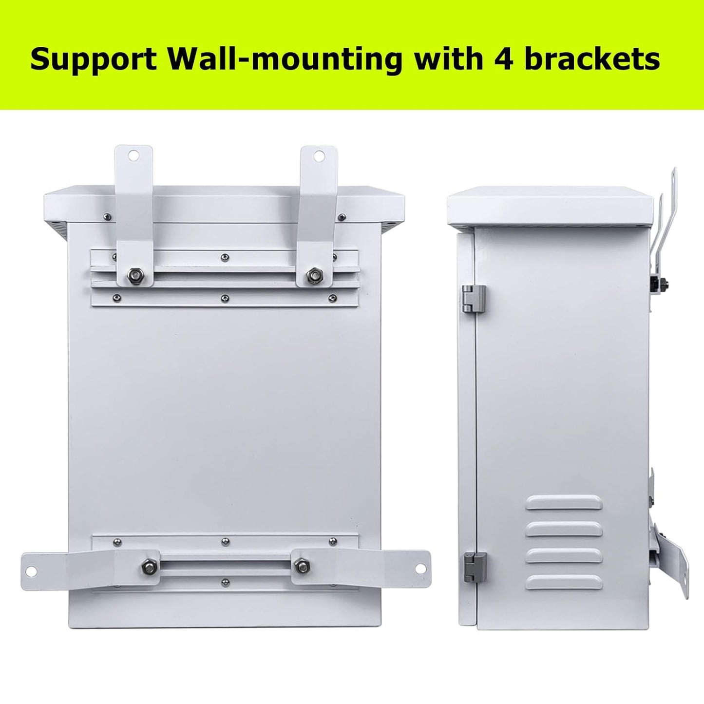 Waterproof Outdoor Electrical Junction Enclosure Nema Box with Fan-Vent, Wall/Pole Mounting Hardware 9.1x11.4x5.7'