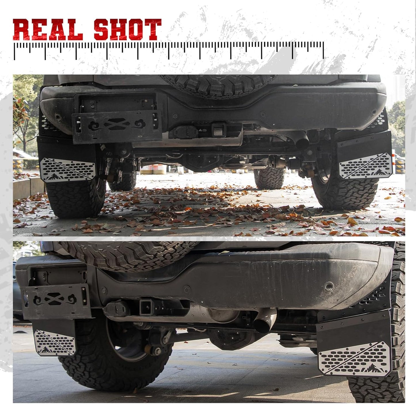 Universal Truck Mud Flaps Splash Guards for Pickup 4-Piece Set