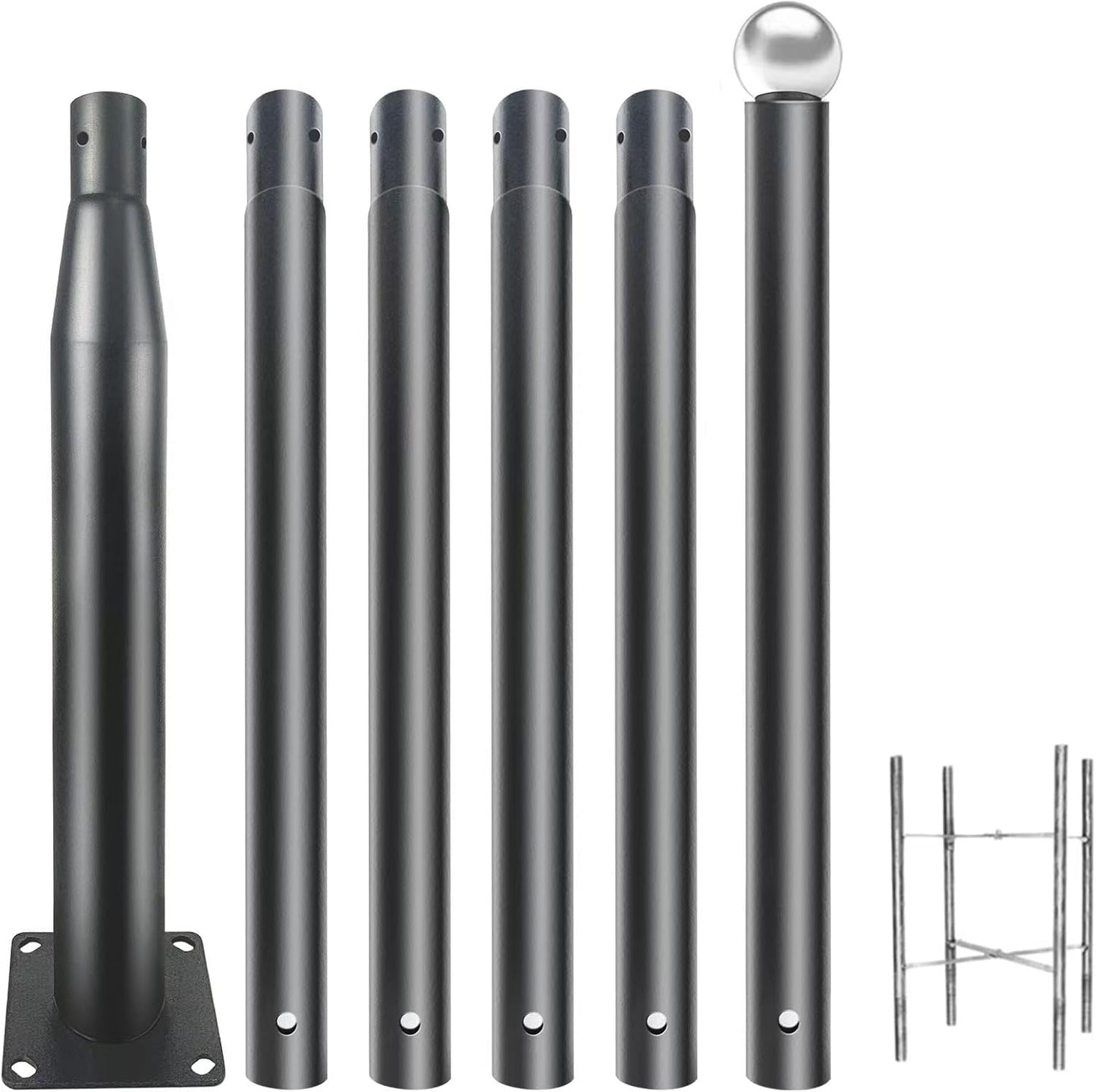 Street Light Pole 20Ft, for Outdoor Lighting, Solar Pole Accessory for Street (20FT)