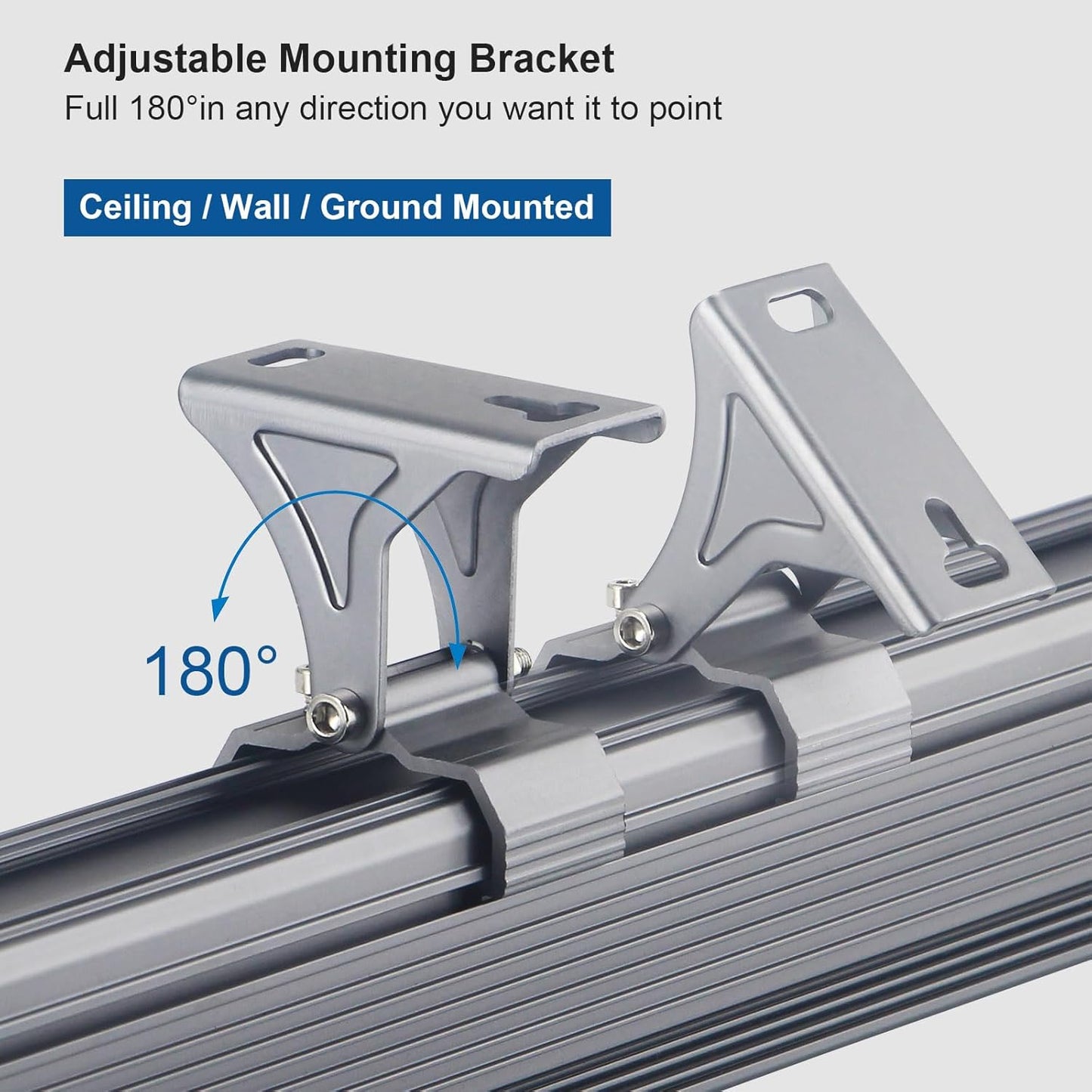 144W RGBW Wall Washer Light Bar with RF Remote, 40' Color Changing, IP65 Outdoor Linear Bar for Landscape