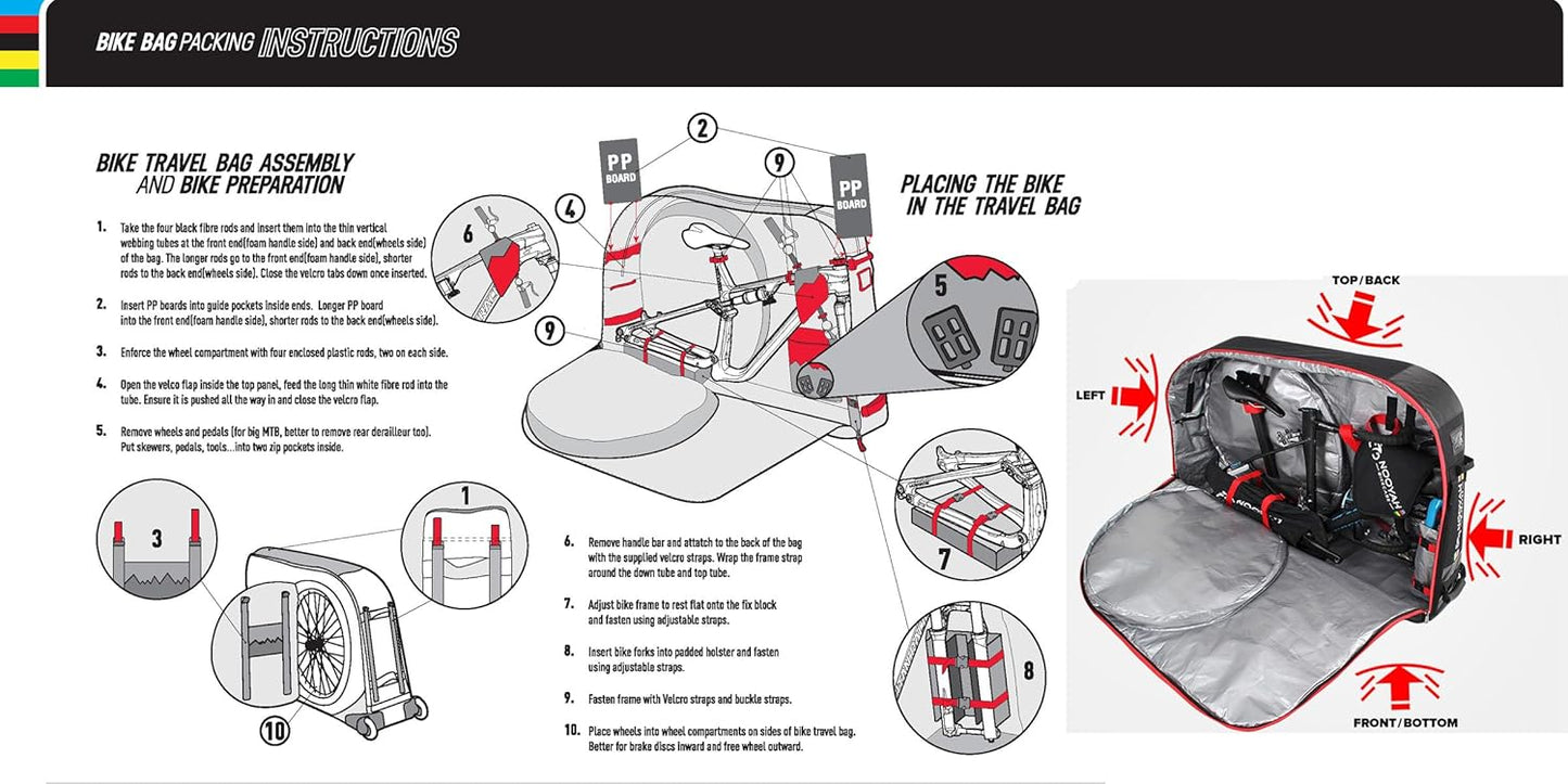 Bike Travel Case with Wheels Available for Road, AM, DH, Triathlon Bikes