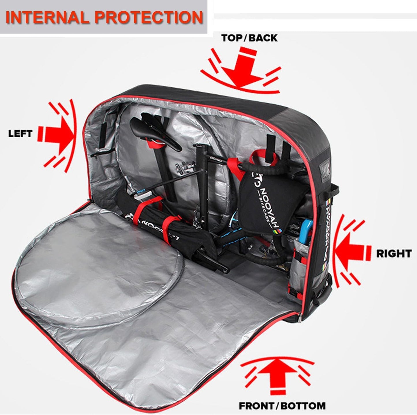 Bike Travel Case with Wheels Available for Road, AM, DH, Triathlon Bikes