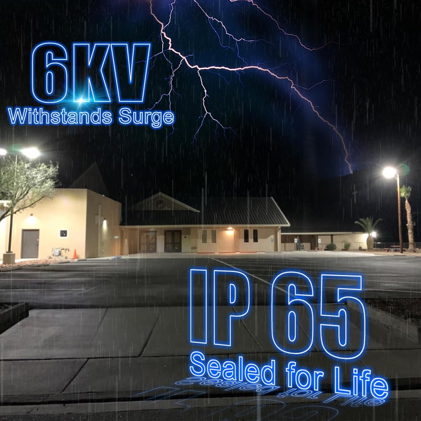 120W LED Parking Lot Lighting 16800Lm, 5000K w/ Photocell, ETL Listed, w/ Arm Mount- 4Pack