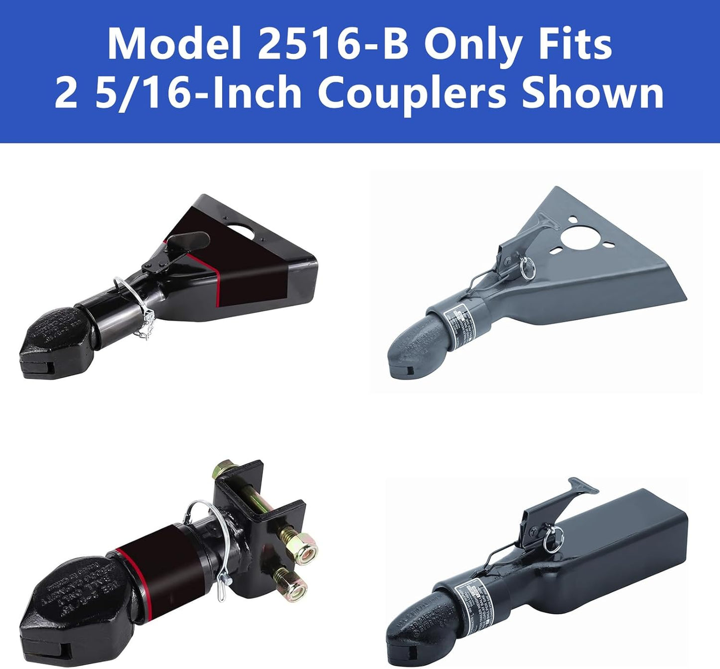 Heavy Duty Trailer Hitch Lock, Compatible with 2-5/16' Bulldog or Ram Couplers, Anti-Theft Tongue Lock