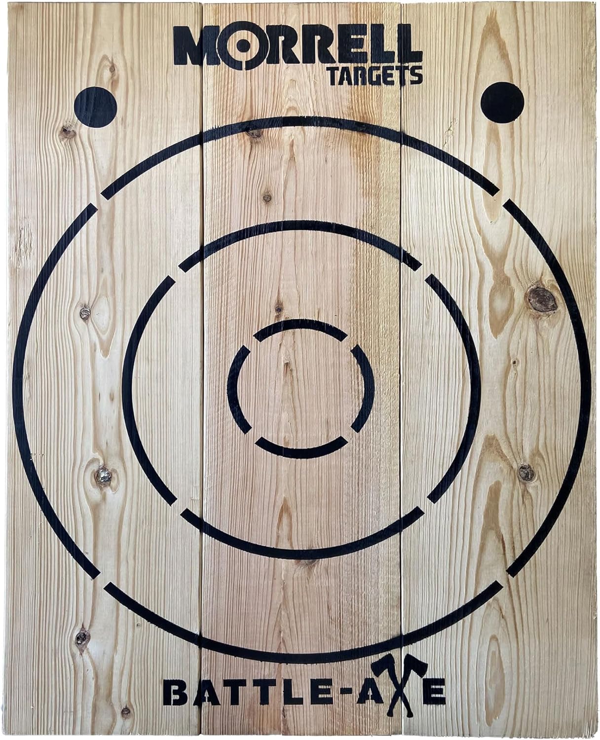 Battle Axe Single Wood Throwing Target Board with Metal Chain for Outdoor, 28 x 2.5 x 36.25 Inches, Black