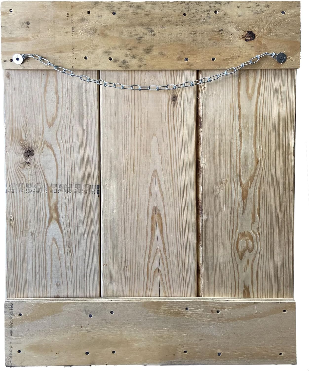 Battle Axe Single Wood Throwing Target Board with Metal Chain for Outdoor, 28 x 2.5 x 36.25 Inches, Black