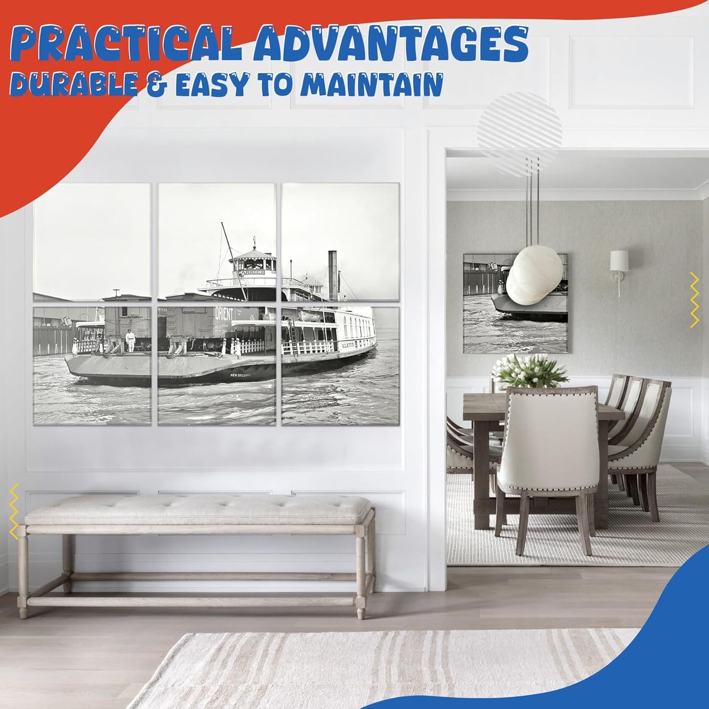 Acoustic Wall Panel 6 Pack, 23.6'x23.6'Decorative Art Soundproof Panel, Sound Absorb, Self-Adhesive Panel