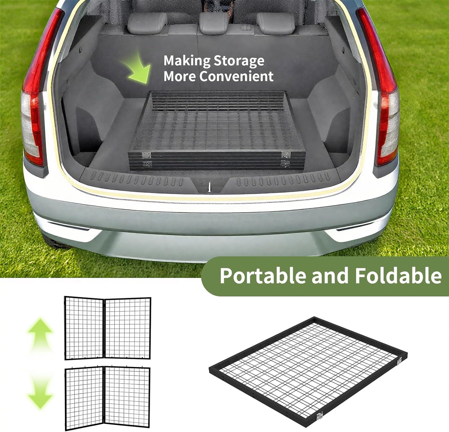 Commercial-Grade Grid Wall Panels Rack, Heavy-Duty 2 pack of 2x5', Panels Suitable for Retail Display Racks