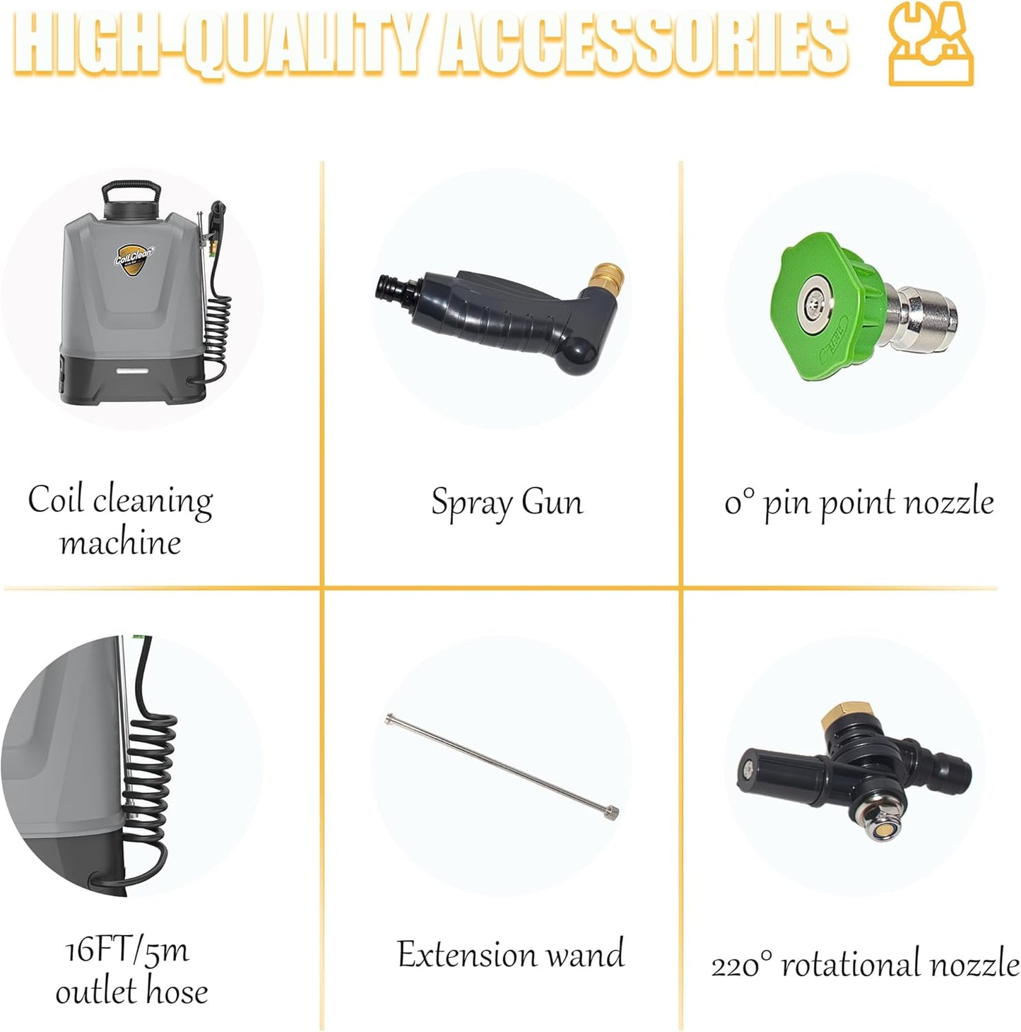 ZPB140 Portable Pressure Washer with 3.5 Gallon Water Tank, Port A Blaster HVAC Coil Cleaning, Coil Jet Cleaner for ac Unit 120V 80W for Indoor or