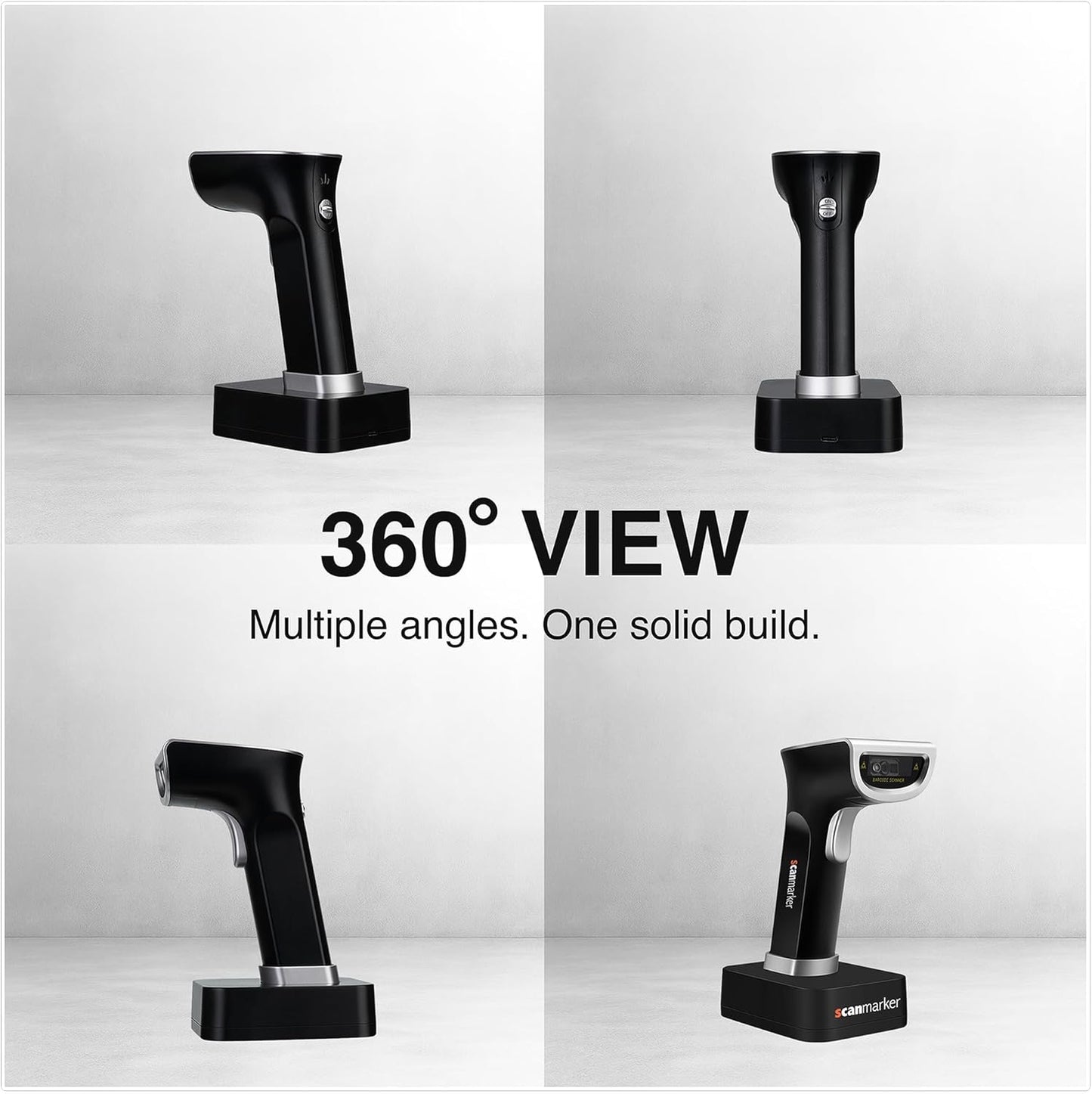 1D/2D Wireless Barcode and QR Scanner, Boost Speed & Accuracy with Bluetooth & 2.4G Modes, Handheld