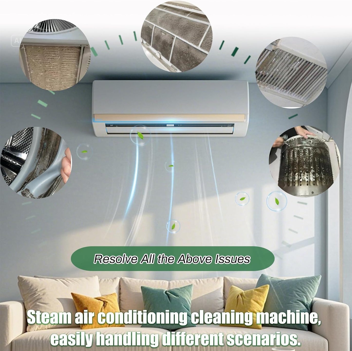 3300W High Pressure Steam Cleaner, High Temp AC Steam Cleaning Machine, Heavy Duty, Portable