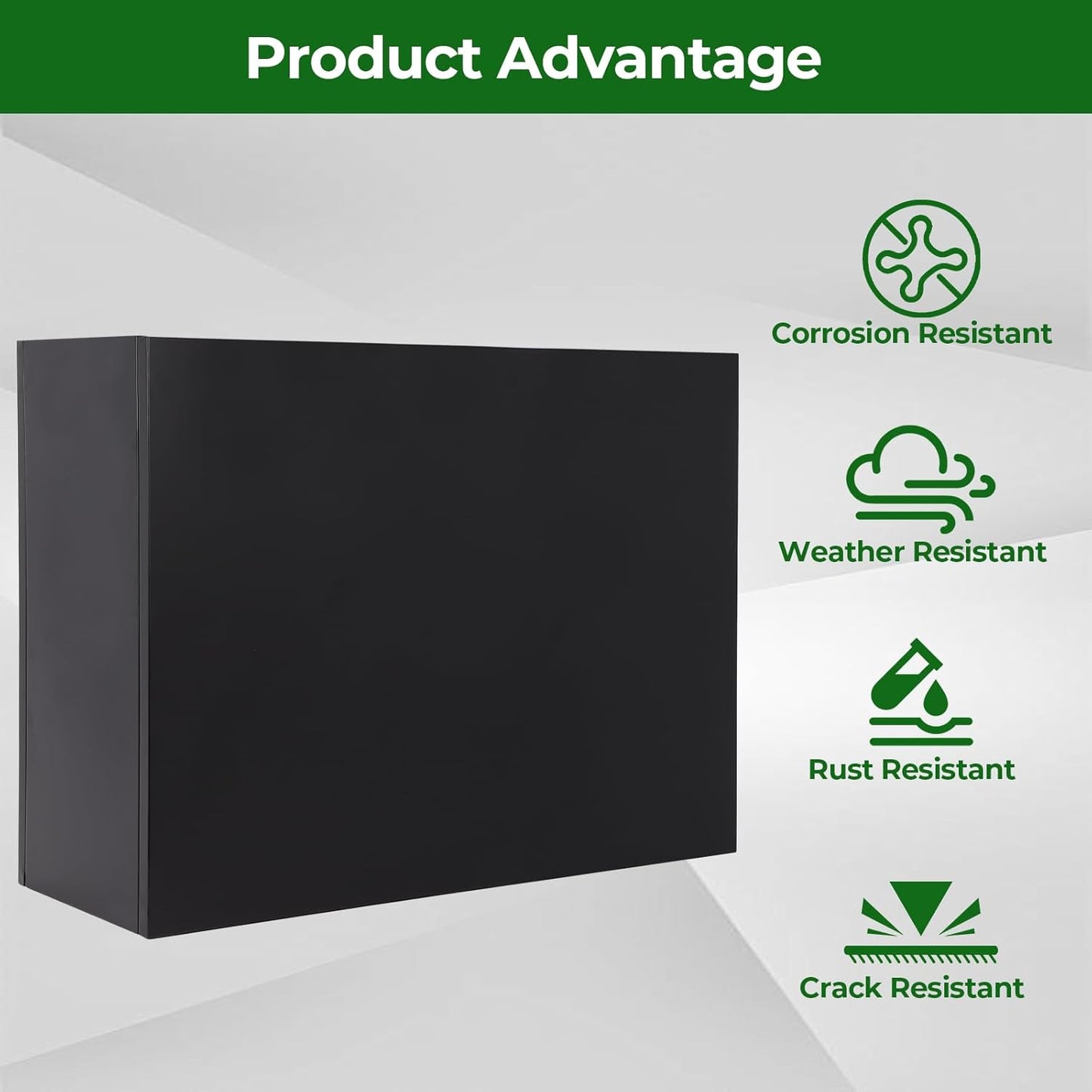 Metal Tall Rectangular Planter 32'x12'x24', Galvanized Steel Raised Garden Bed w/ Drainage Holes & Removable Shelf