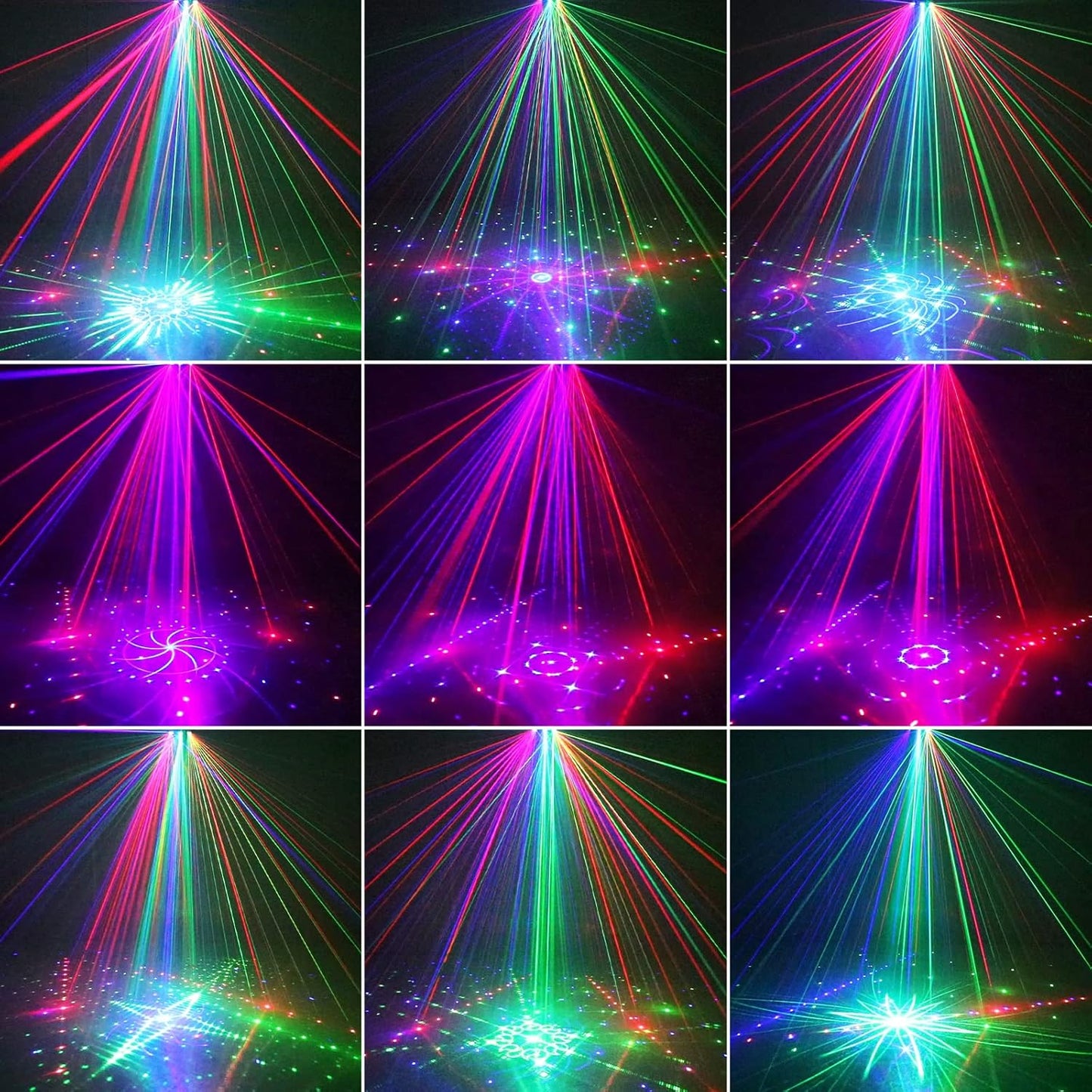 27-Eye Party DJ Light with Remote, LED Strobe Effects, DMX Control & Sound Activity Disco Stage Lighting
