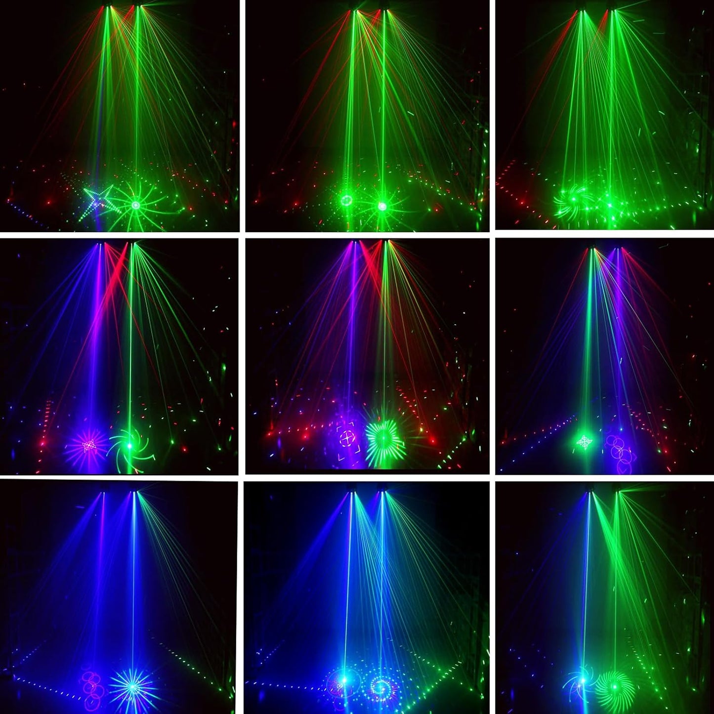 27-Eye Party DJ Light with Remote, LED Strobe Effects, DMX Control & Sound Activity Disco Stage Lighting
