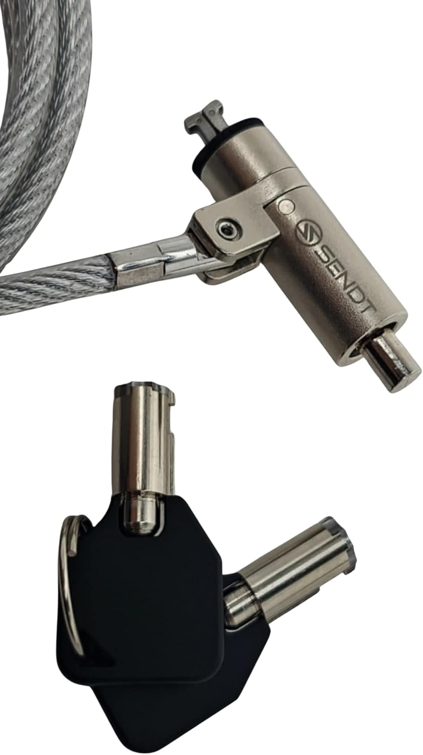 10 Pack Silver Notebook/Laptop Keyed Lock for Nano Security Slots with Master Key