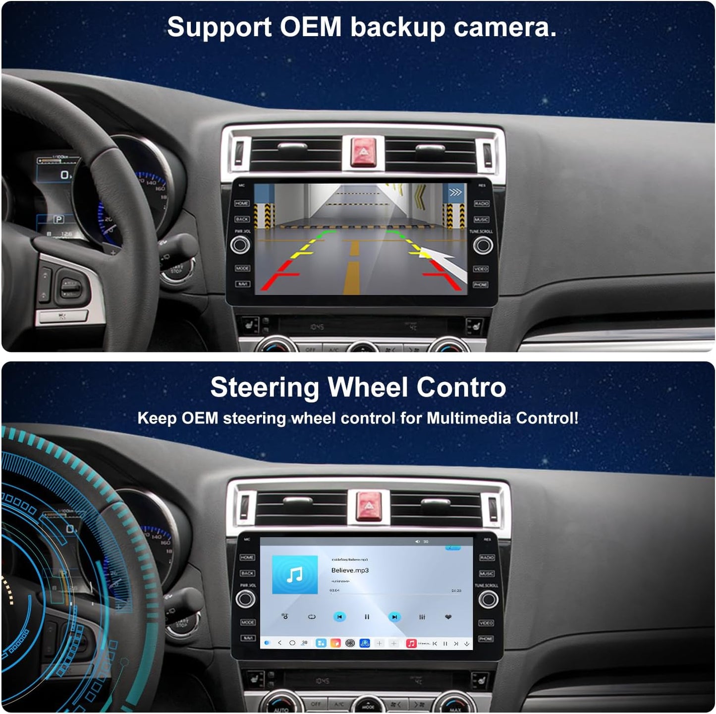 4G LTE Radio for Subaru Legacy Outback 2015-2019, Touch Screen Stereo, Wireless CarPlay/Android Auto