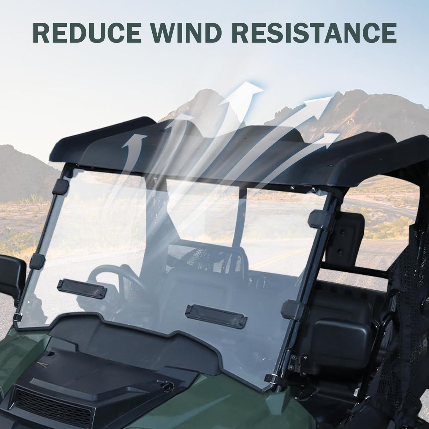 Hard Roof Top for Honda Pioneer 700, 2-Piece Combined Sport Roof Top Protection Cover, Sun Visor Compatible