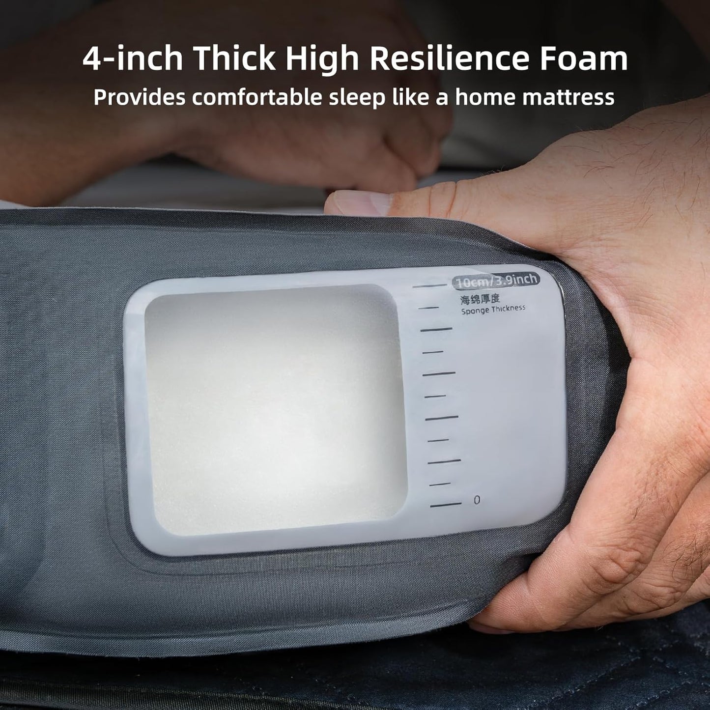 Inflatable Truck Bed Foam Mattress for 5.5'-5.8', Diagonal Solo Camping Mattress Up to 79', w/ Compression Pump