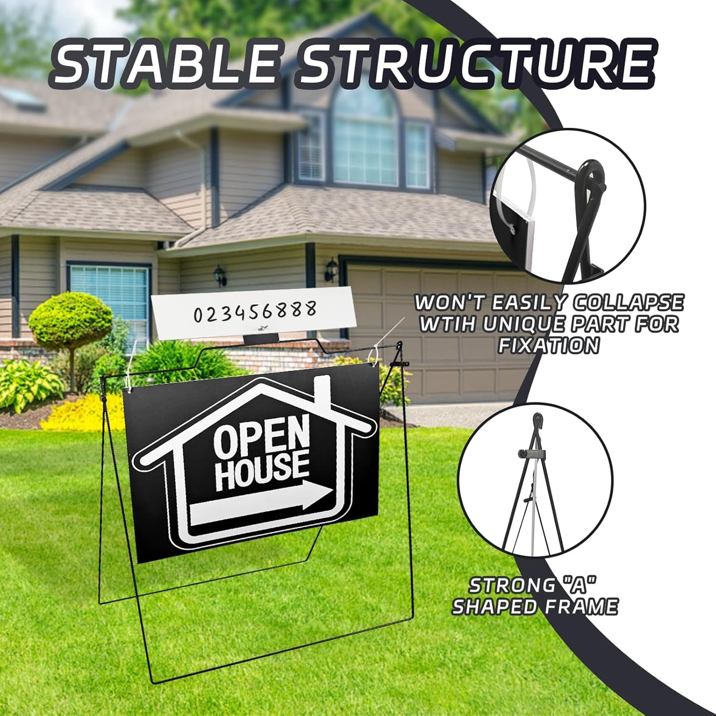5 Pack Open House Signs for Real Estate 30“x28', Weatherproof