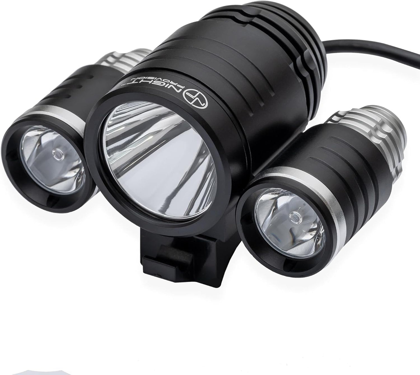 Emergency Patrol Bike Head Light, Red Flashing LED, Rechargeable 18 hrs, Water Resistant, 5 Modes
