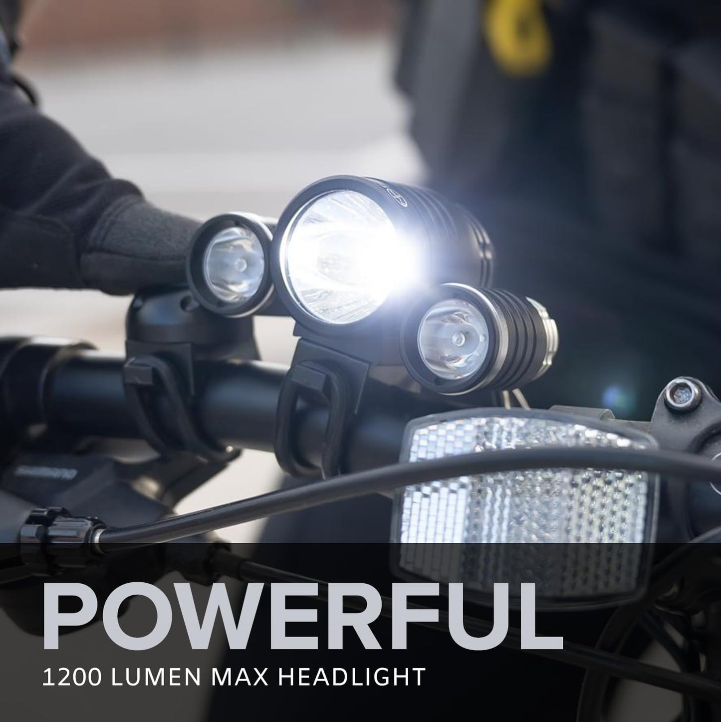 Emergency Patrol Bike Head Light, Red Flashing LED, Rechargeable 18 hrs, Water Resistant, 5 Modes
