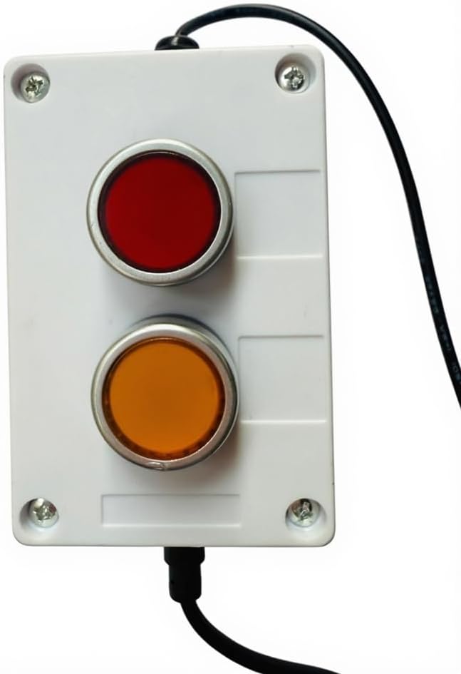 LED Tower Lights, 2 Stack Super Bright Red/Yellow Signal Lamp, ON/Off Switch Industrial Adapter,16 ft Extension
