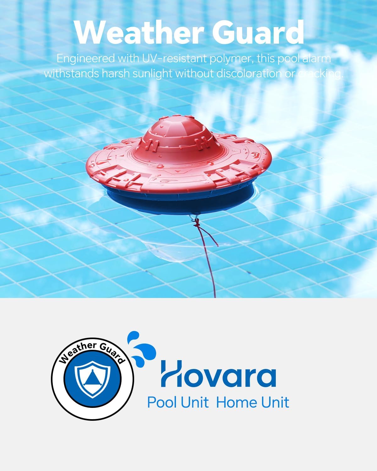 Pool Alarm Floating for all Pools, Loud 110dB Alert, Adjustable Sensitivity, Protection for Kids & Pets