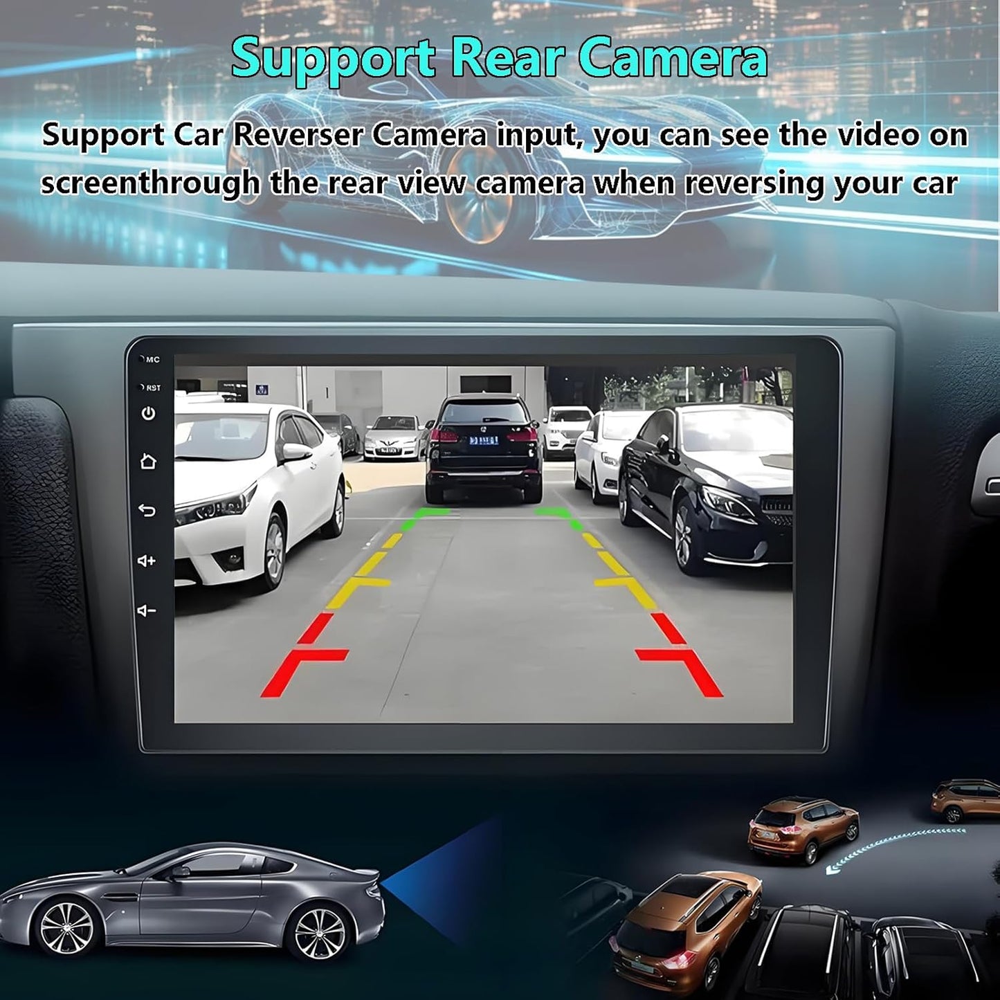 Car Radio Replacement for Jeep Wrangler JK 2007-2018, 10.2' Touchscreen Stereo with Wireless CarPlay Android Auto