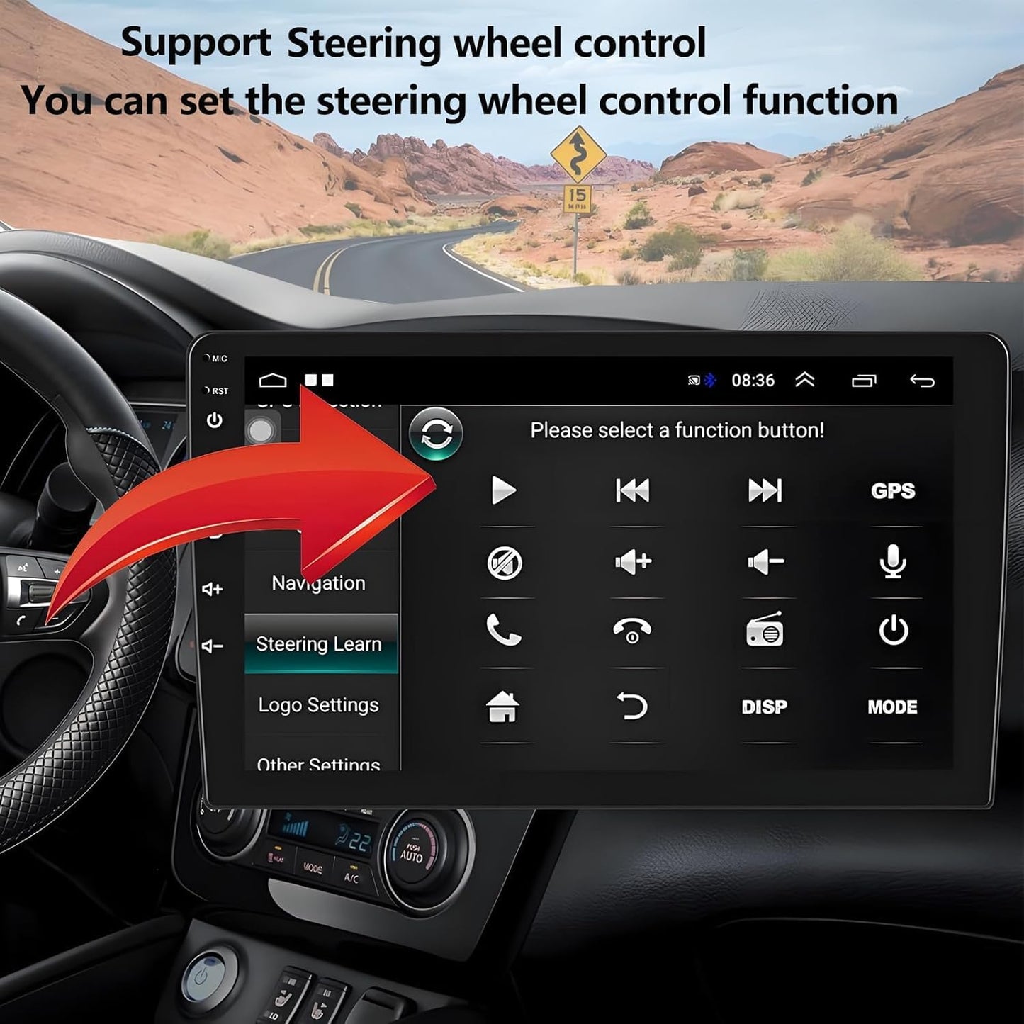 Car Radio Replacement for Jeep Wrangler JK 2007-2018, 10.2' Touchscreen Stereo with Wireless CarPlay Android Auto