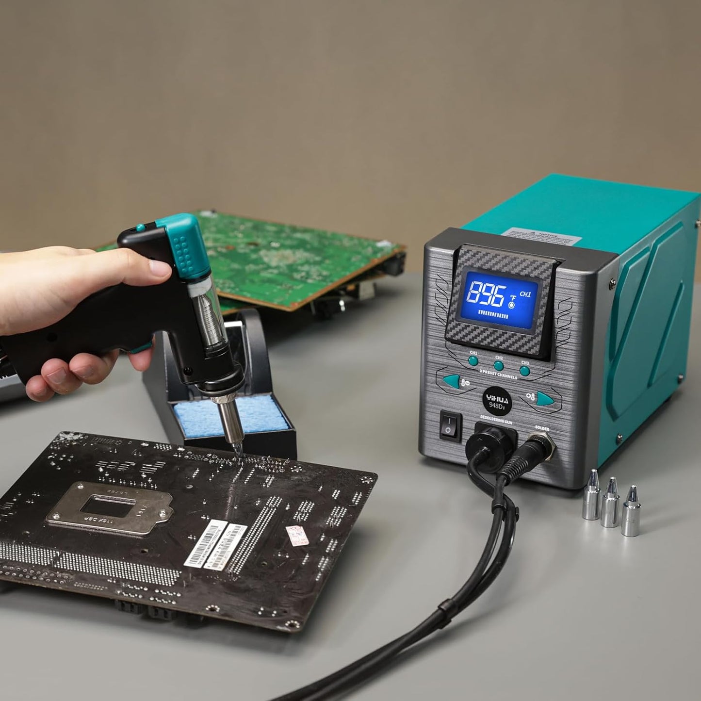 948D-I Desoldering Station 110W High Performance ESD-Safe w/ Temp Control, 716-896°F Adjustable, °C/°F Conversion