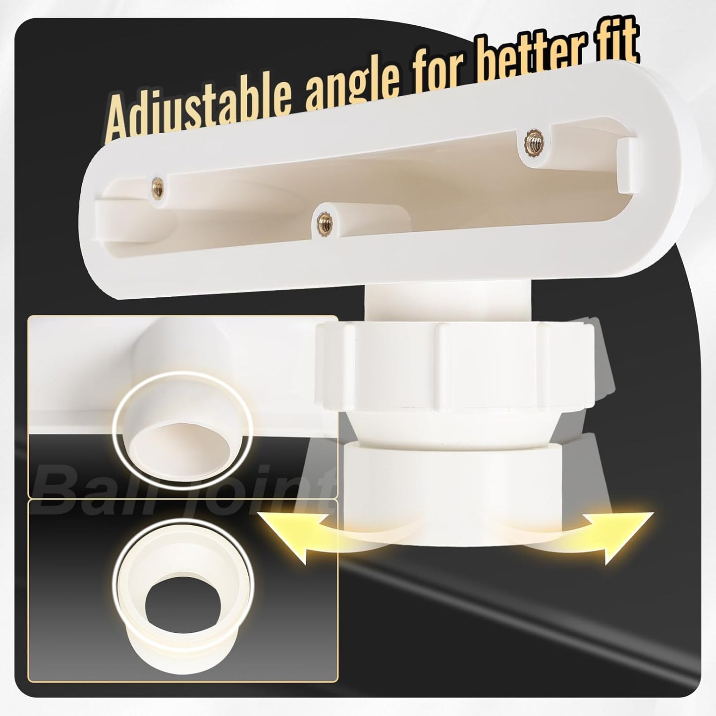 Slotted Overflow Bath Drain with Toe-Tap Stopper, Easy Installation, Matte Black